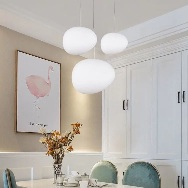 

Скандинавская креативная стеклянная люстра, простая гостиная, креативная датская дизайнерская люстра из гальки