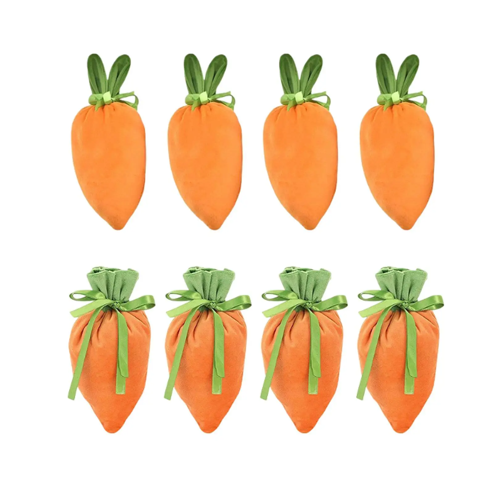 4 Pezzi Sacchetti Regalo Di Carota Di Pasqua Confezioni Decor Pouch Cartone Animato A Forma Di Carota Ornamento per Feste All'aperto Festival Anniversario