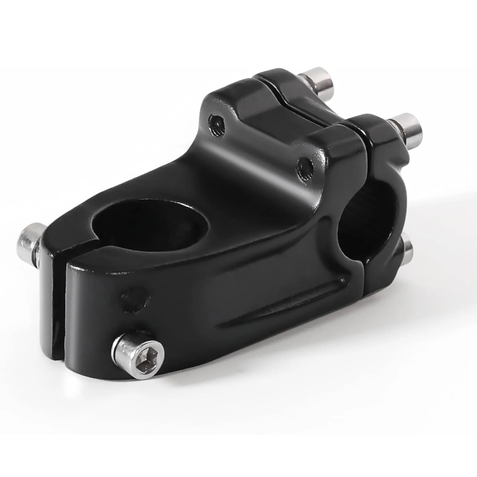 Black Aluminum Alloy Bike Stem 22.2mm To 28.6mm Handlebar Riser For Road Fixed Gear Downhill Bicycle Fork Connection