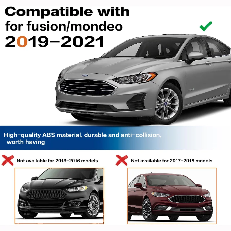 Racing Grills For Ford Mondeo Fusion 2019 2020 2021 Modified Full Black Honeycomb Mustang Grill Grille For The American Version