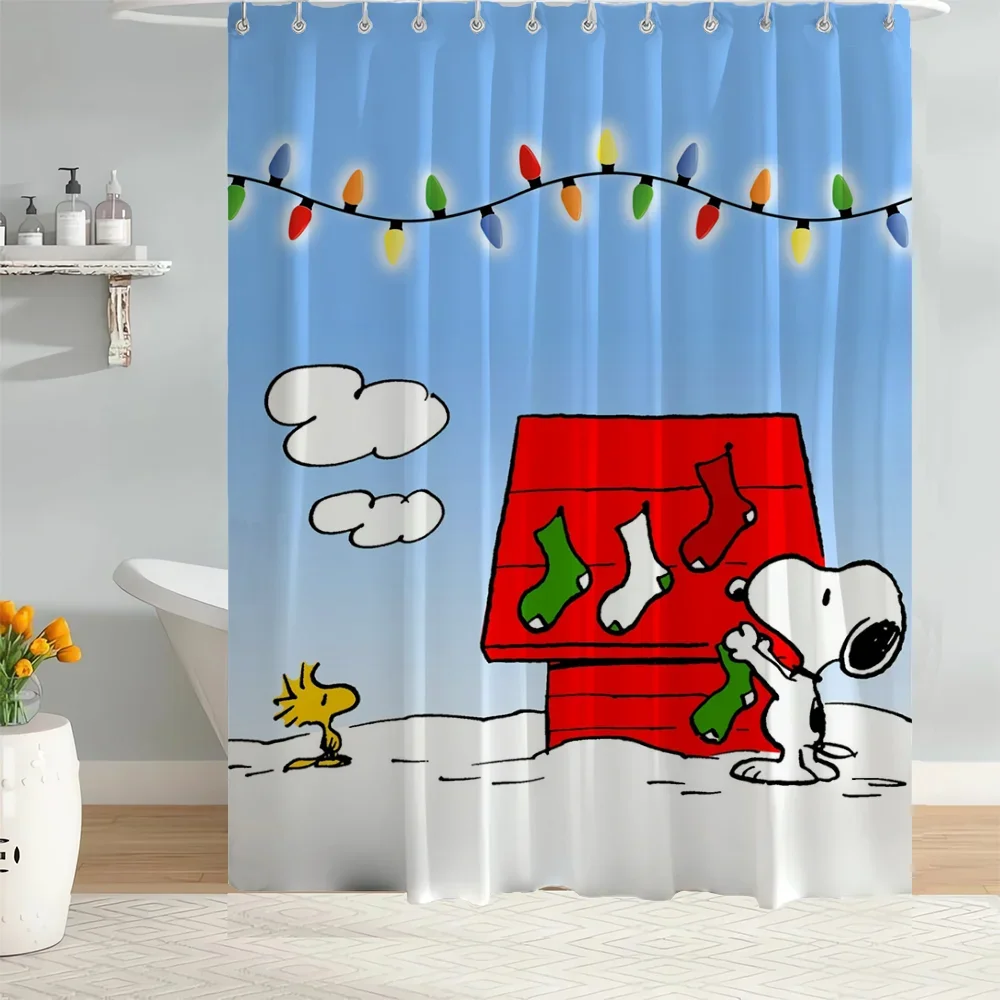 Bathroom Shower Curtain Home Tentacles Snoopy Washable Waterproof Fabric Shower Curtain Curtains in the Bathroom Items Bath