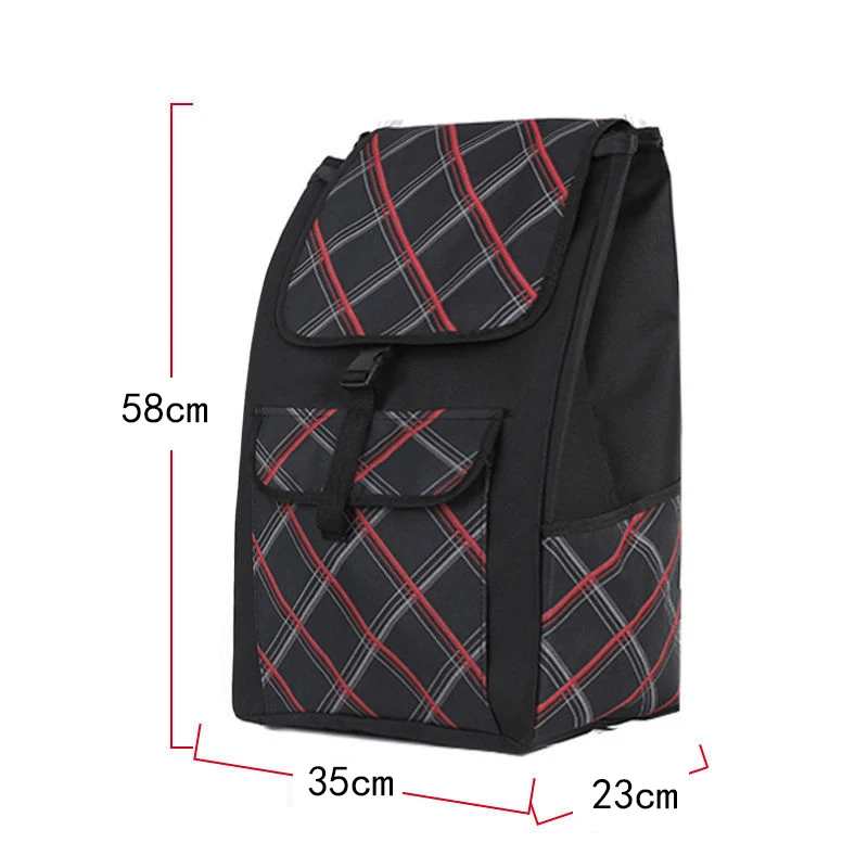 Big Universal Waterproof Shopping Cart Bag for Folding Trolley Cart Storage Bags Travel Carrier Foldable Clothes Bag with Pocket