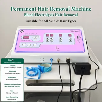 2026 New Portable Electrolysis Epilators Removal Device Painless Electrolysis Machine Electric Needle Hair Removal for Men