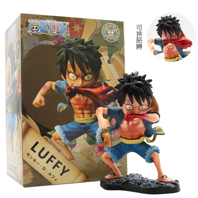 13cm One Piece Luffy Gk Transform Change Arm Hot Cartoon Figurine Doll Model Collection Kids Toys Gift Ornaments Statues Desktop