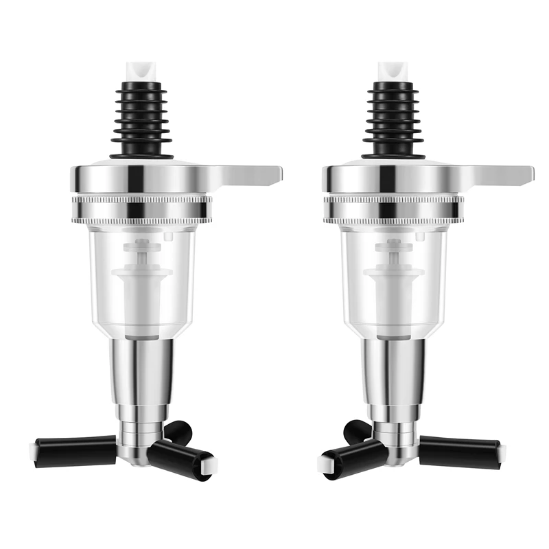 2Pcs 45Ml/1.5Oz Bar Butler Wall Mounted Replacement Nozzle Shot Dispenser for Revolving Liquor Bottle Holder-A07G
