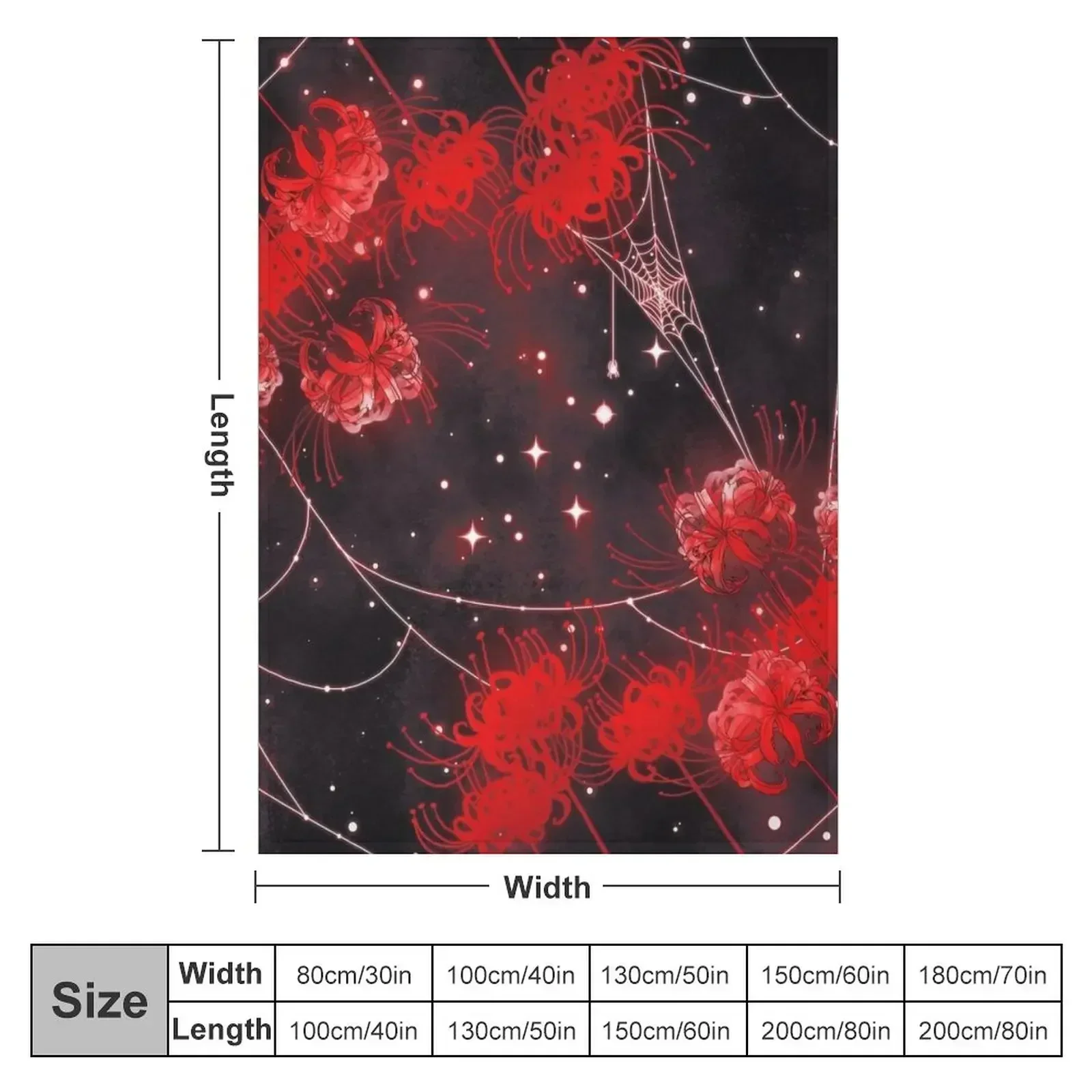 Galaxy Red Spider Lilies and Webs Throw Blanket cosplay anime Giant Sofa warm for winter Retros Blankets