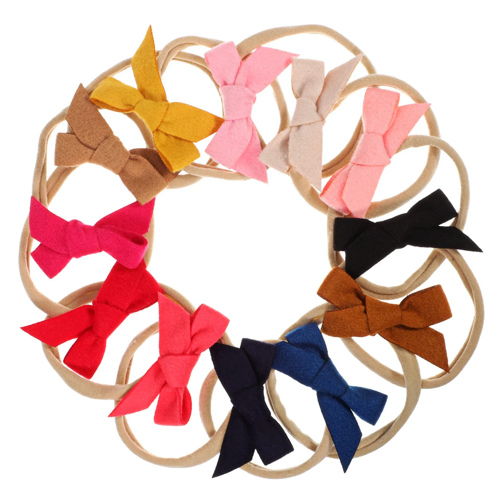 12Pcs Baby Girl Headbands Soft Elastic Bow Hair Bands Newborn Infant Toddler Hair Accessories Girls Bows Baby Girl Headband