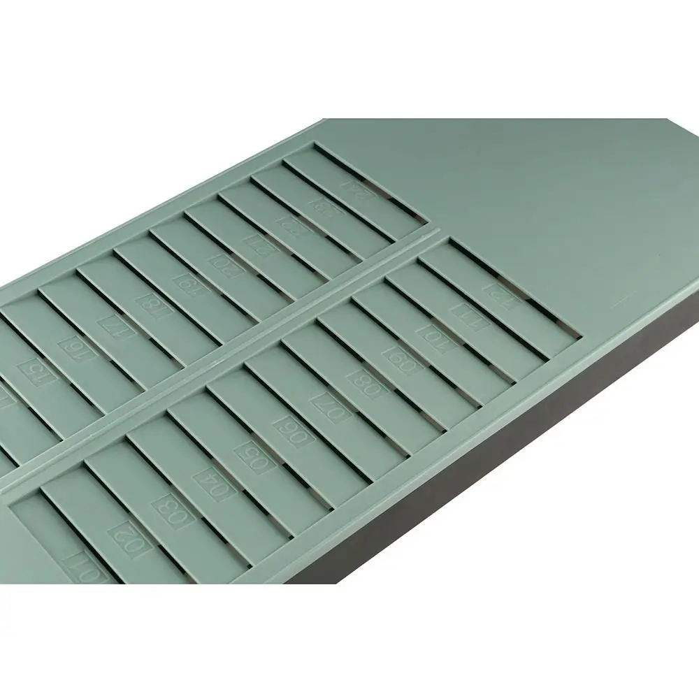 24 Slots Time Card Rack Wall Mounted Hanging Hole Time Card Organizer Holder Double Row Plastic Attendance Recorder Employee