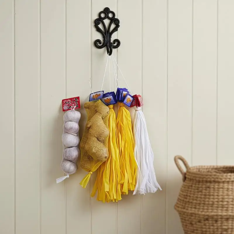 100PCS Garlic Ginger Mesh Storage Bags Breathable For Onion Vegetable Drying Organizer With Drawstring