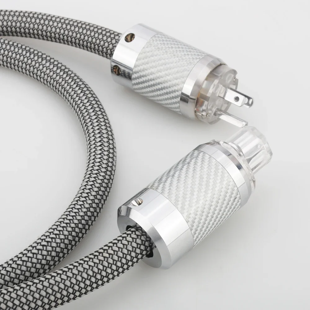 Audiocrast P101 Cavo di alimentazione HiFi OFC, cavo di alimentazione maschio-femmina, spina americana per subwoofer, amplificatore, DV/AV 10AWG