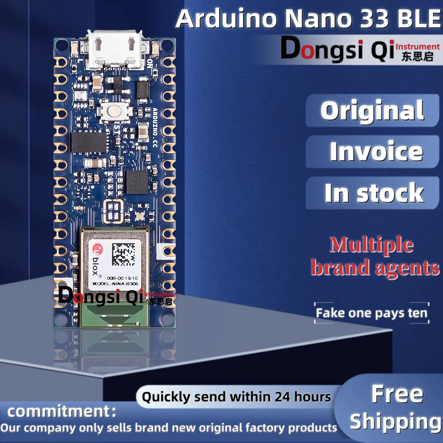 1PCS//LOT Arduino Nano 33 BLE ABX00030 Bluetooth LSM9DS1 100% Original stock