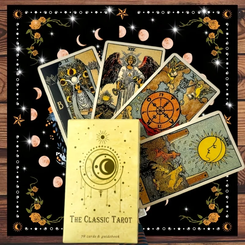 The Classic Tarot Cards Deck 78Pcs For Easy Beginners Fate Fortune Telling Party Tabletop Board Game Toy