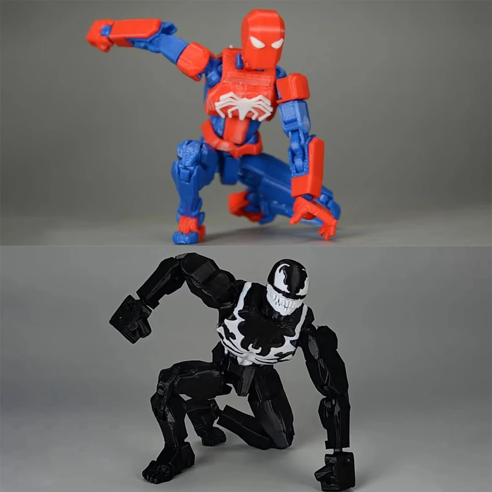 3D Printed Spiderman Venom Marvel Legends Superheros Toys Action Figures Anime Multi-Jointed Shapeshift Mannequin Model Gifts