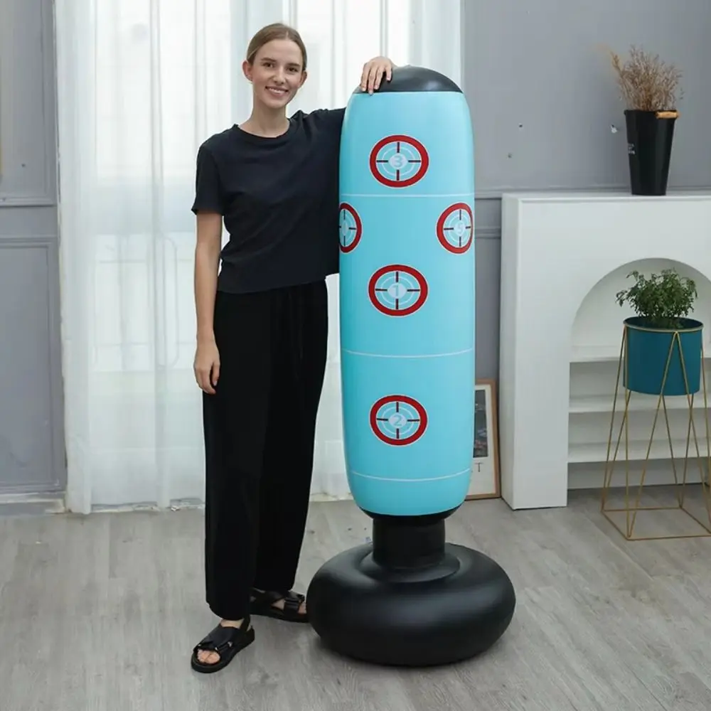 Sprzęt fitness 160cm nadmuchiwany worek bokserski ćwiczenia pcv bokserski worek treningowy kubek nadmuchiwany stojak do wykrawania kryty