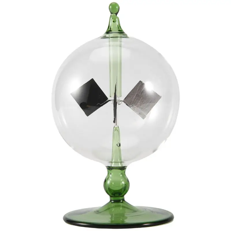 A23F-Green Solar Power Radiometer Crookes Solar Energy Spinning Vanes Windmill Gift Home Desk Decoration