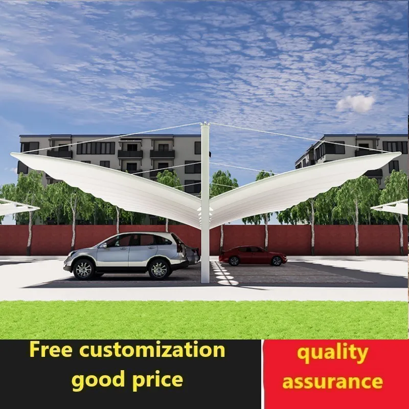 Shopping mall structure parking shed outdoor outdoor film landscape shade canopy community electric bicycle shed