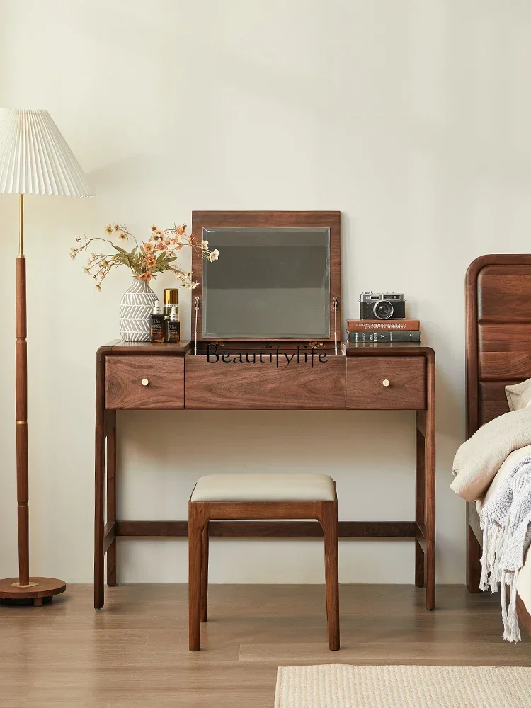 

North American black walnut solid wood dresser Nordic multi-functional retro style