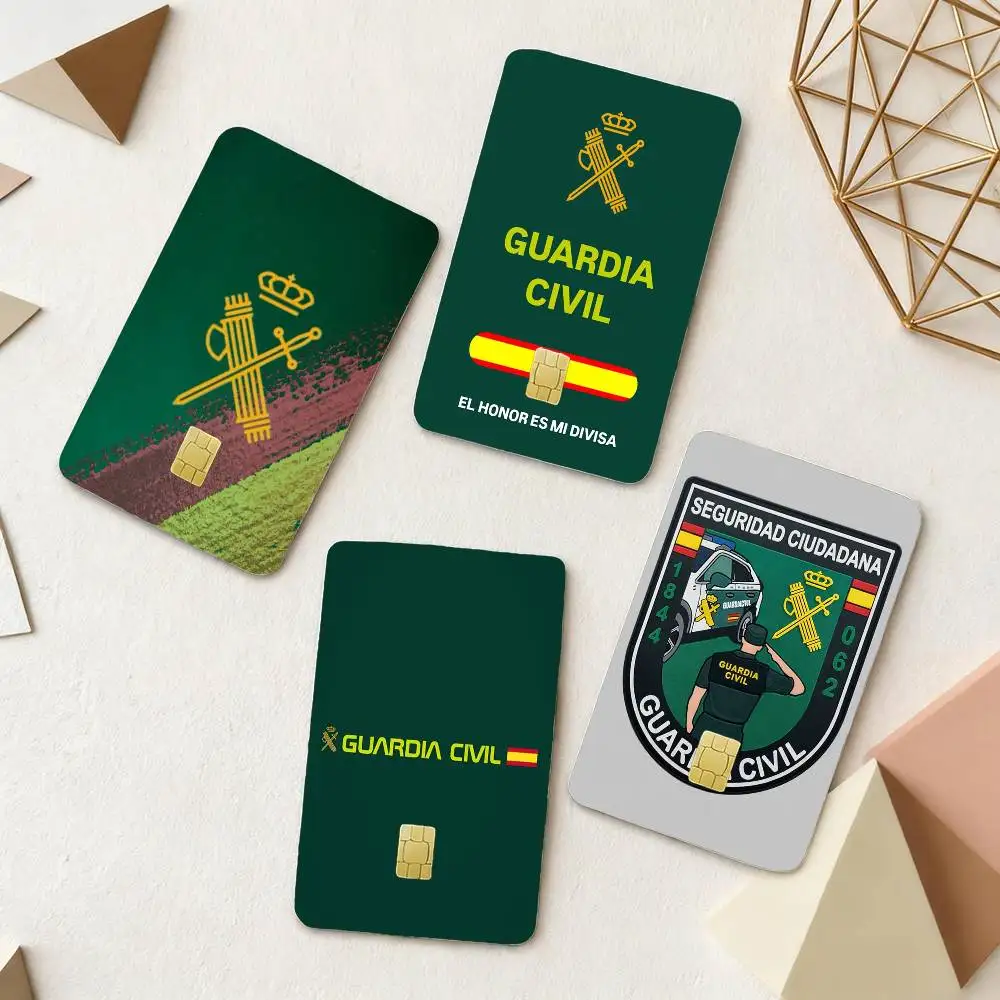 

Spanish Guard Civil Emblem 4pcs 1Set Card Stickers Small Waterproof Chip 4PCS Card Sticker Anti-Scratch