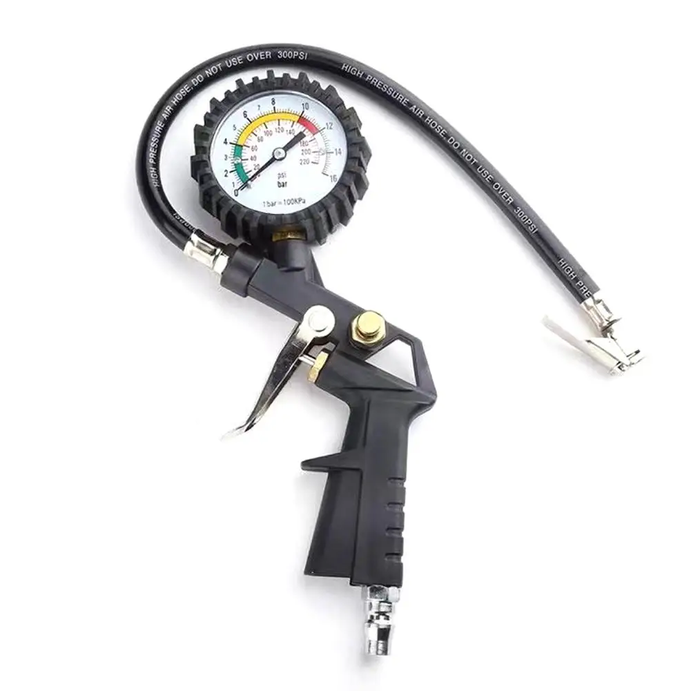 Auto Tire Pressure Gauge Pressure Gun Type For Air Compressor Car Motorcycle SUV Inflator Pump Tire Repair Tool
