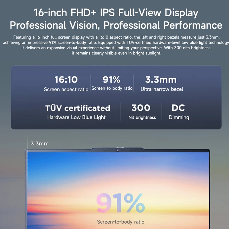 كمبيوتر محمول Lenovo Thinkpad E16 AI Gen 2 16 "AMD Ryzen 7-7735H 16G/32GB DDR5 512G/1TB SSD كمبيوتر محمول رفيع وخفيف للأعمال المكتبية #5