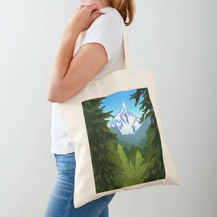 

Mountain Wisdom Tote Bag Women's shopping bag Canvas shoulder bag large size bags tote bags cloth bags
