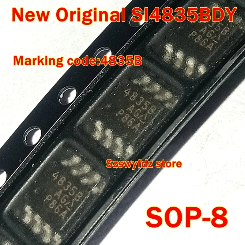 

1pcs to 100pcs New Original SI4835BDY SI4835BDY-T1-E3 SOP-8 Marking code:4835B P-Channel 30-V (D-S) MOSFET