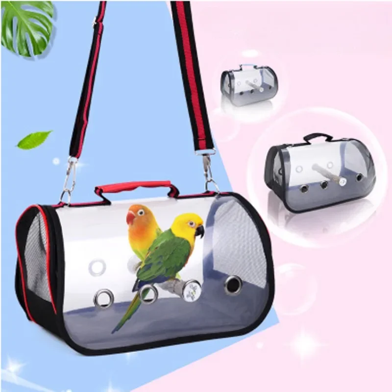 

Car Bird Cage Parrot Out Backpack Transparent One Shoulder Carrying Birds Bag Myna Bird Transport Pet Supplies Products