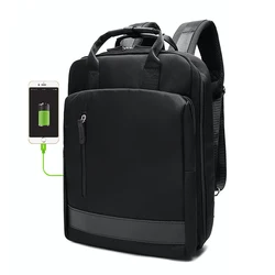 Mochila de viagem feminina com carregamento USB Mochila de mão à prova d'água para laptop de 14 15,6 polegadas Bolsa de viagem empresarial