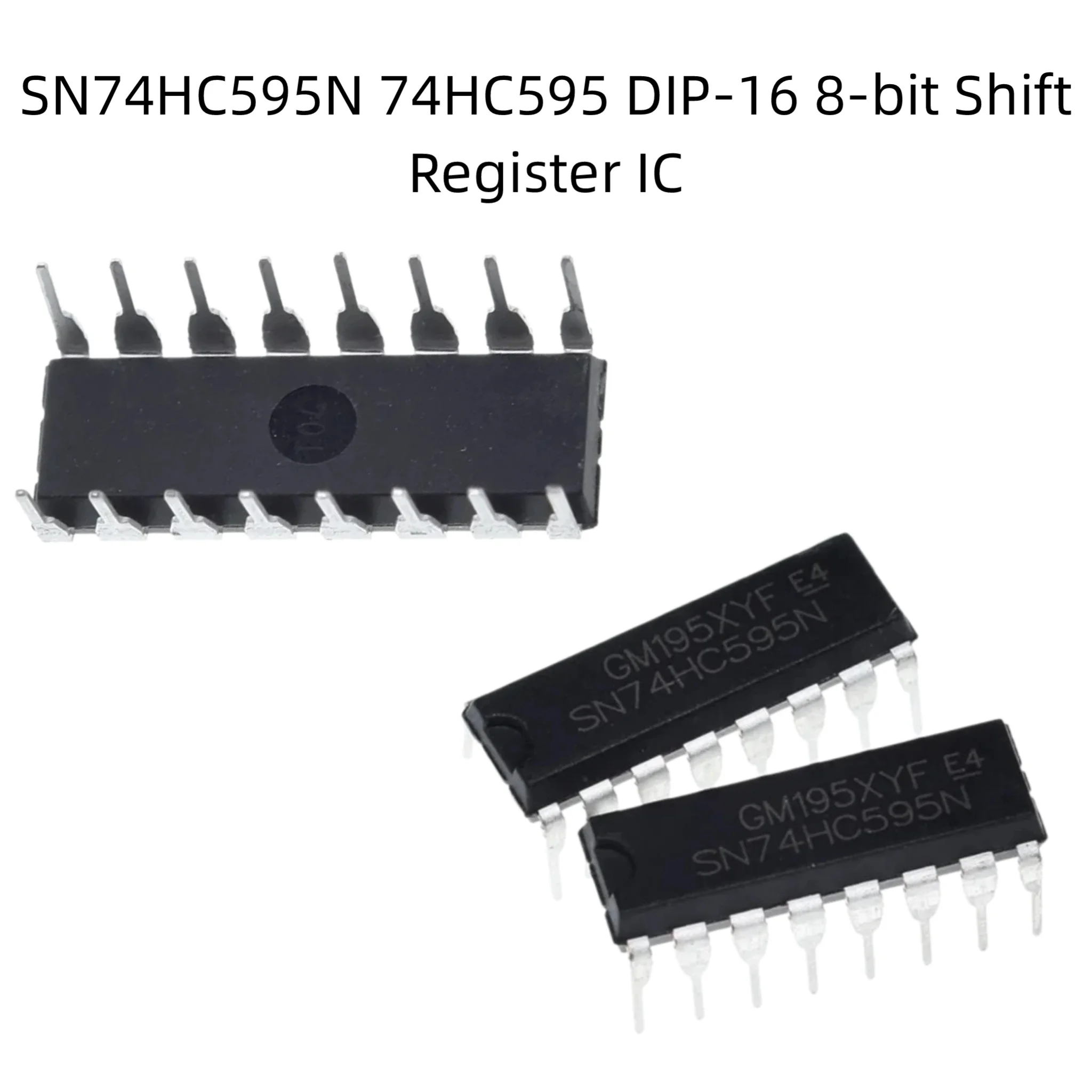 10PCS SN74HC595N 74HC595 DIP-16 8-Bit Shift Register IC Serial In Parallel Out Logic Chip for Arduino DIY
