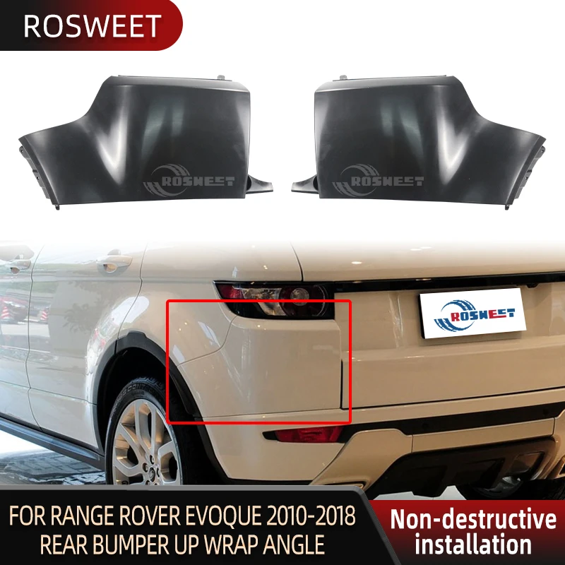 Car Rear Bumper Lip Diffuser Splitter Spoiler Scratch Protector For Land Rover Range Rover Evoque 2010-2018 L538 Rear Wrap Angle