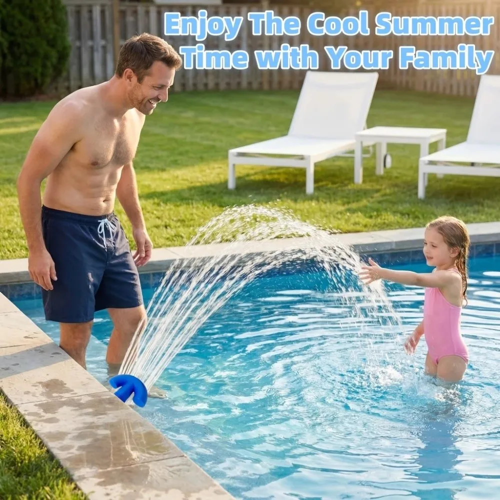 3/4 Inch Threaded Connection Pool Fountain Sprinkler PLA Universal Fit Design Pool Aeration Nozzle Waterfall Spray Pattern