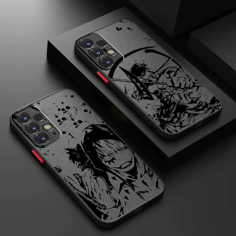 Anime One Piece Fashion Cool Frosted Translucent For Samsung A53 A52 A33 A32 A51 A71 A21S A13 A73 A50 A22 A12 5G Back