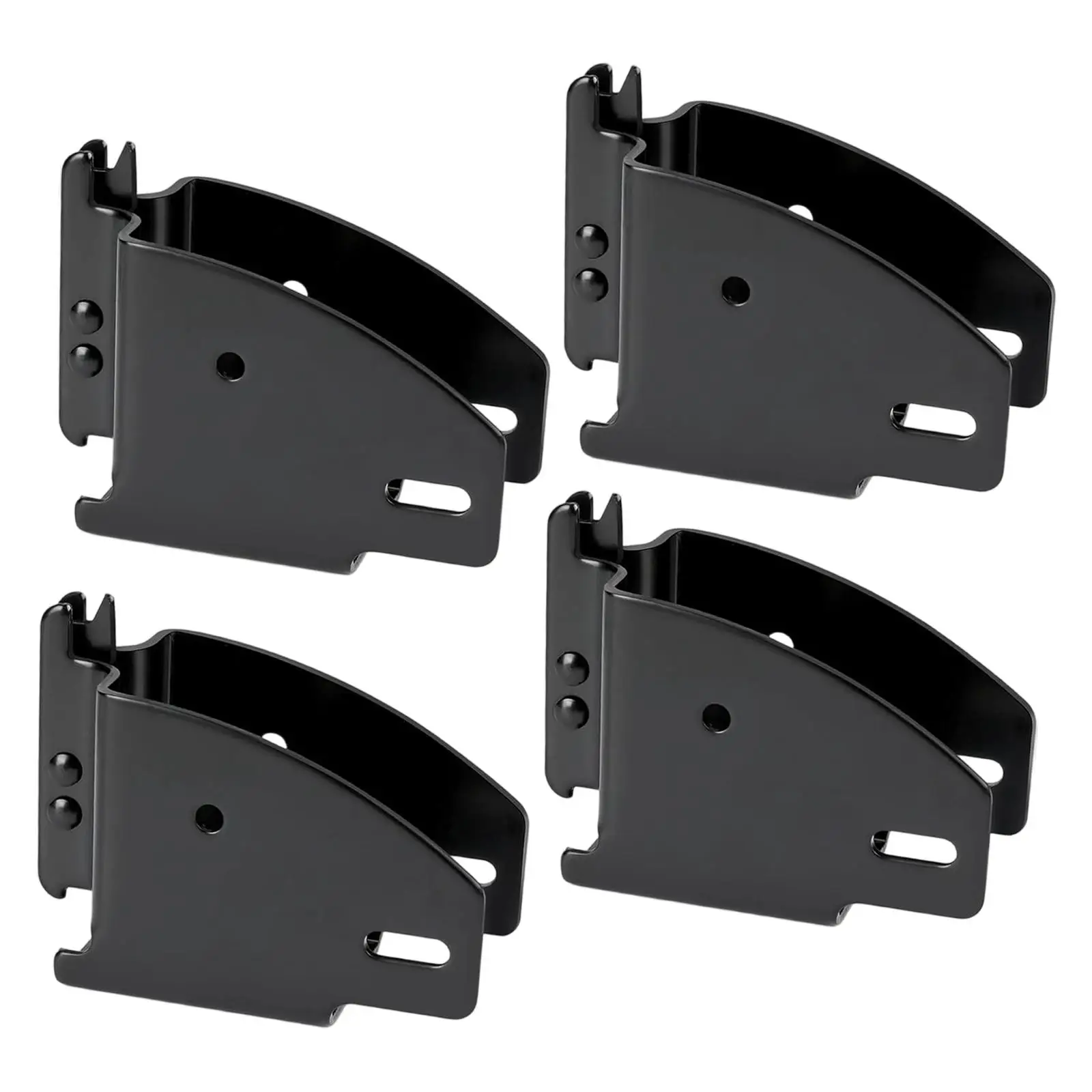 

Durable Black Track Beam End Socket Metal Lumber Bracket for Garage Warehouse Workshop Tie Down Shelf