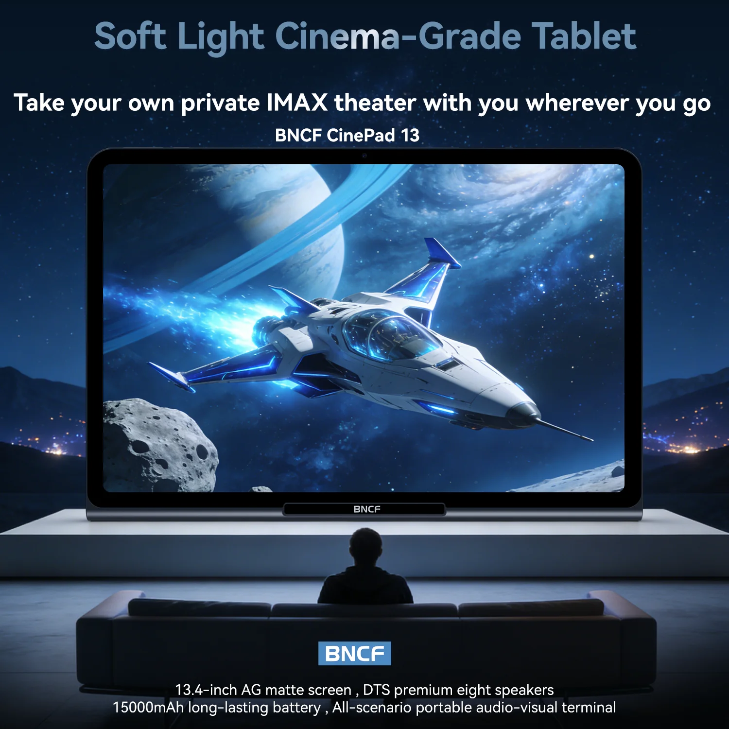 2026 BNCF CinePad Tablet 13.4 Inch FHD IPS Display MediaTek MT6769 24GB(4+20) RAM 128GB ROM 15000mAh Large Battery 4G LTE Global