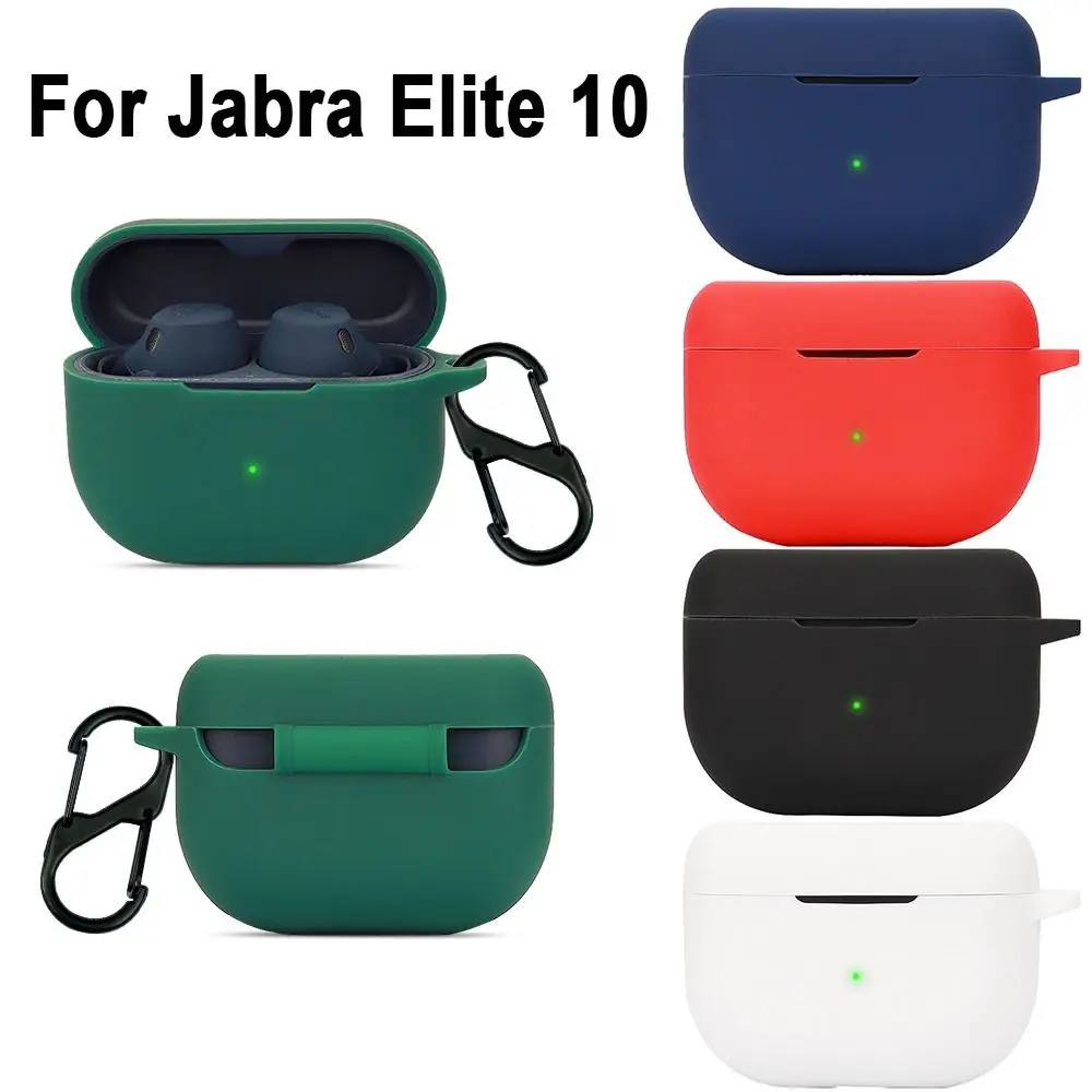 For Jabra Elite 10 Case Shockproof Silicone Earphone Cover Solid Color Headphone Accessories