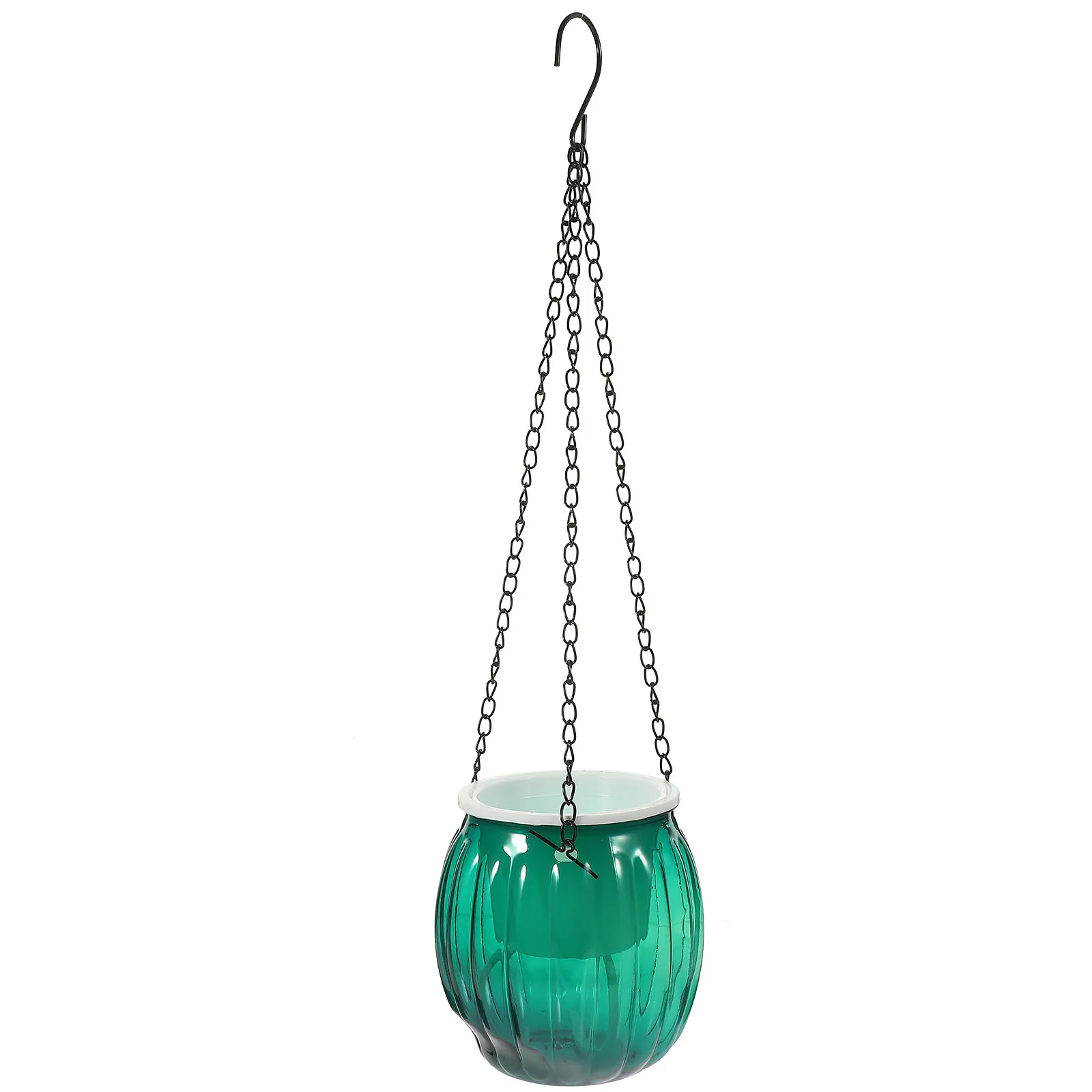 Self Watering Hanging Planter Cotton Rope Thick Plastic Plant Pot Indoor Outdoor Hanging Flower Pot Balcony Garden Water Absorb