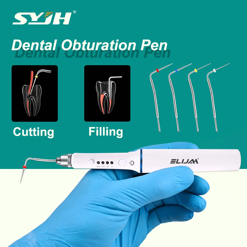 Wireless Dental Gutta Percha Heating Pen Dental Endodontic Obturation System Root Canal Filling Guns with 4 Tips Dentistry Tools