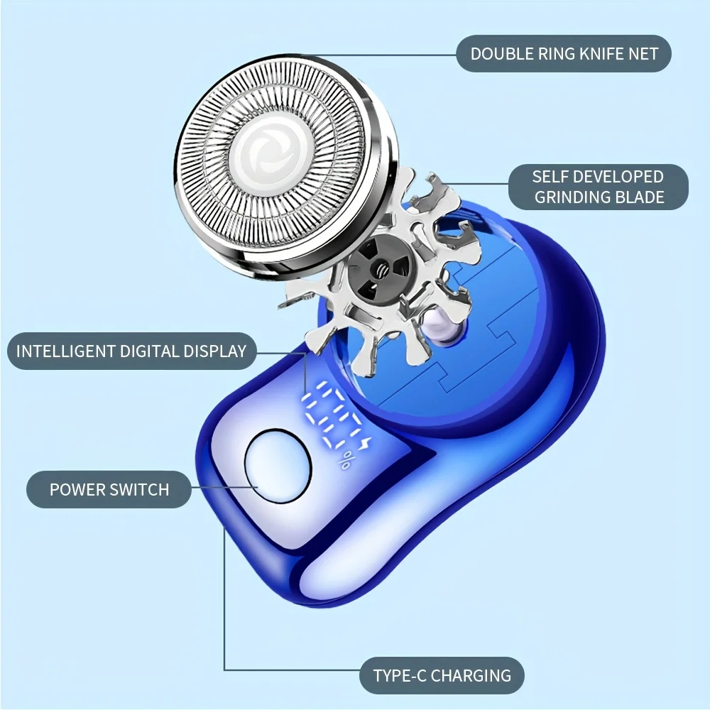 Men's Capsule Electric Shaver, Mini Shaving Portable Electric Shaver, Pocket Type Portable Outdoor Smart Shaver image 6