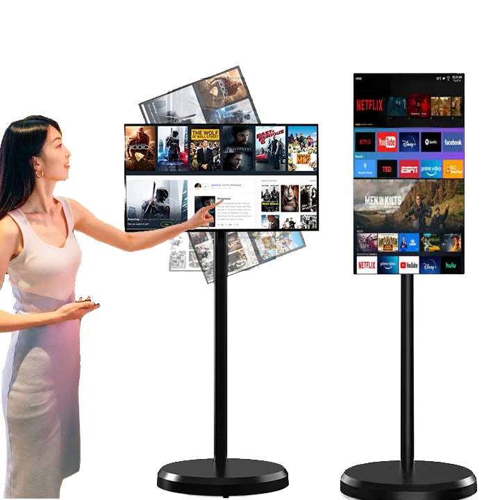 Verified Suppliers Portable Interactive LCD Display TV Equipment Live Streaming LED Smart TikTok Electronic TVs Floor Standing