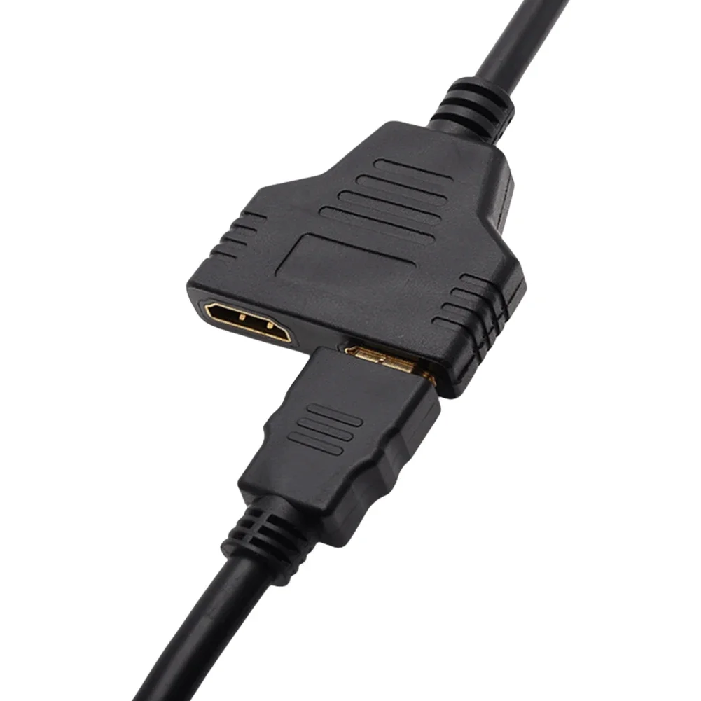 HDMI-Compatible Splitter Adapter Cable 1080P V1.4 1 Male To 2 Female Adapter Cable 3D Y Splitter Cable for PC TV Monitor