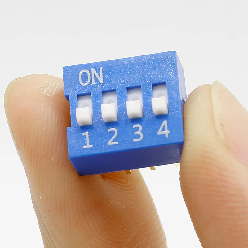 IMC Hot 10 Pcs 2 Row 8 Pin 4P Positions 2.54mm Pitch DIP Switch Blue