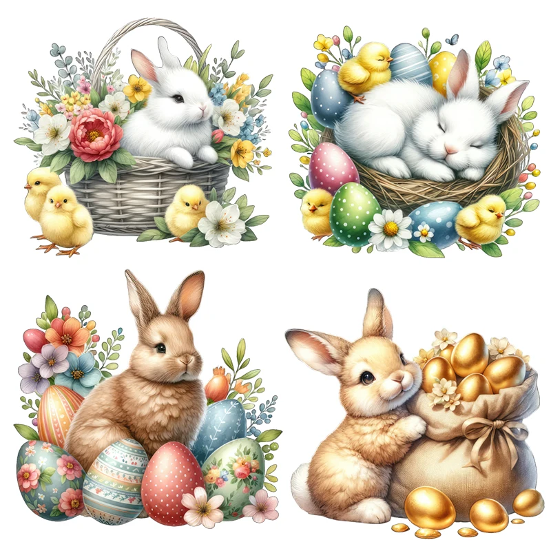 Three Ratels Q47 Lucky Spring Rabbit cartoon animal stickers for home decoration car stickers