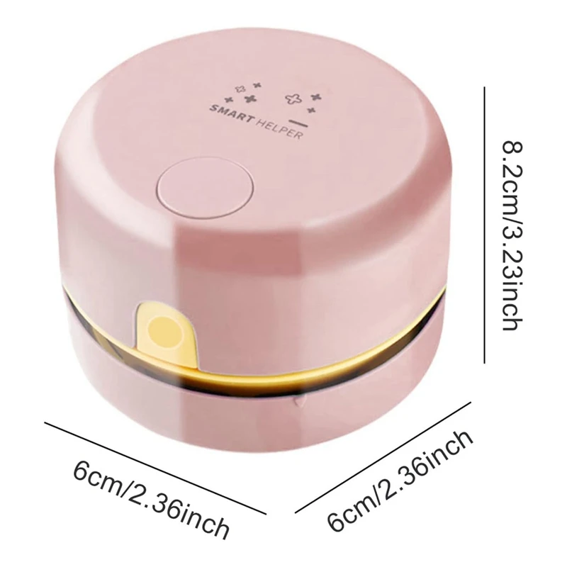 미니 테이블 먼지 진공 청소기, 충전식 테이블 먼지 청소기, 휴대용 먼지 청소기, 테이블 내구성 핑크