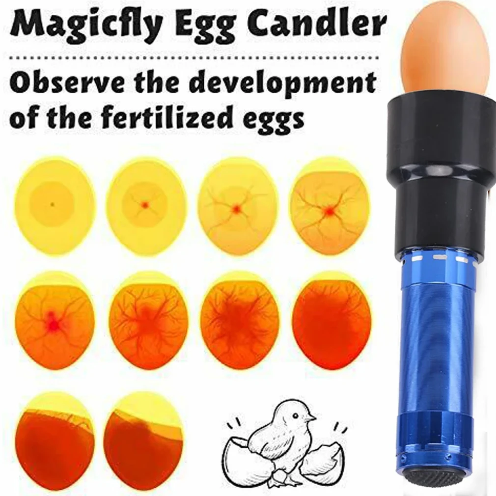 

Incubator Eggtester Cool Light Candling Lamp Egg Test Flashlight 9 LED Ultra Bright Poultry Incubation Equipment Chicken Tool