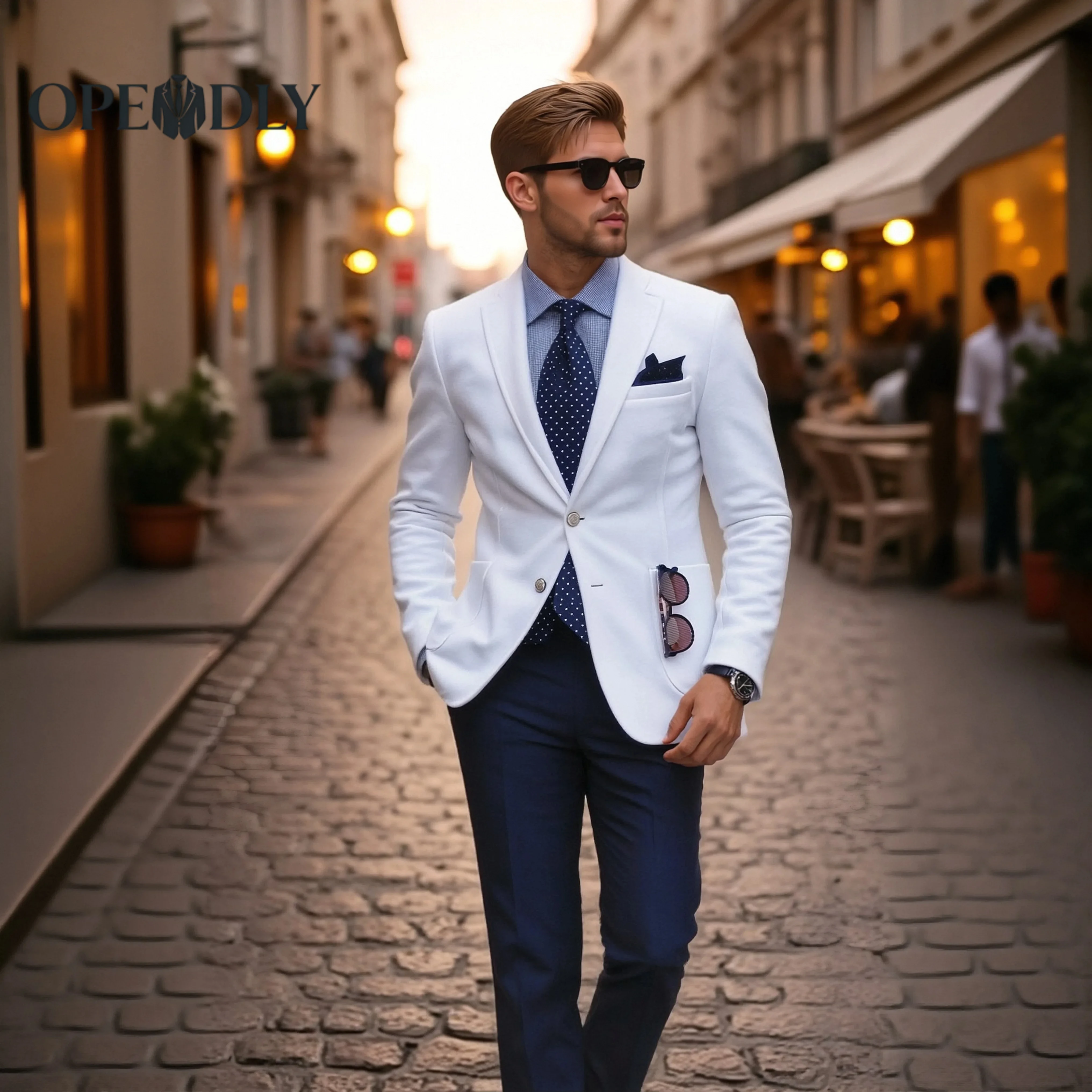 Custom Made Mens Three Piece Suit Slim Fit Wedding Blazer Vest Trousers for Groomsmen Business