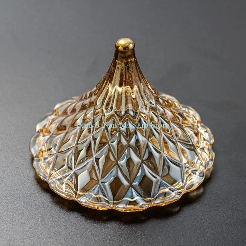 28TA قوس قزح وعاء أكواب بلورية من الزجاج مع وعاء زجاجي قزحيات الغطاء بلورة صافية #4