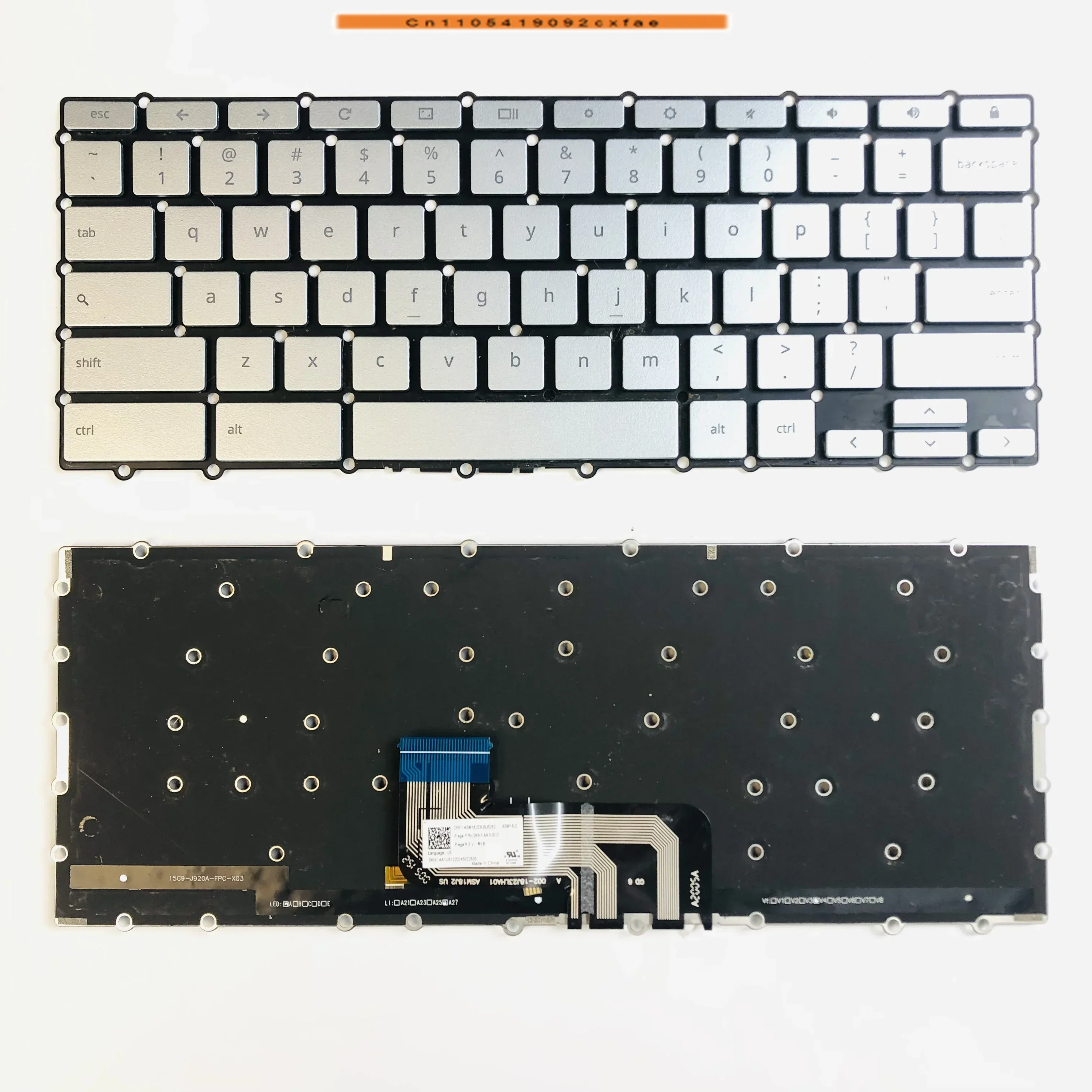 

CHJ for Asus Chromebook C433T C433TA C425 keyboard, English with backlight, upper right corner lock button
