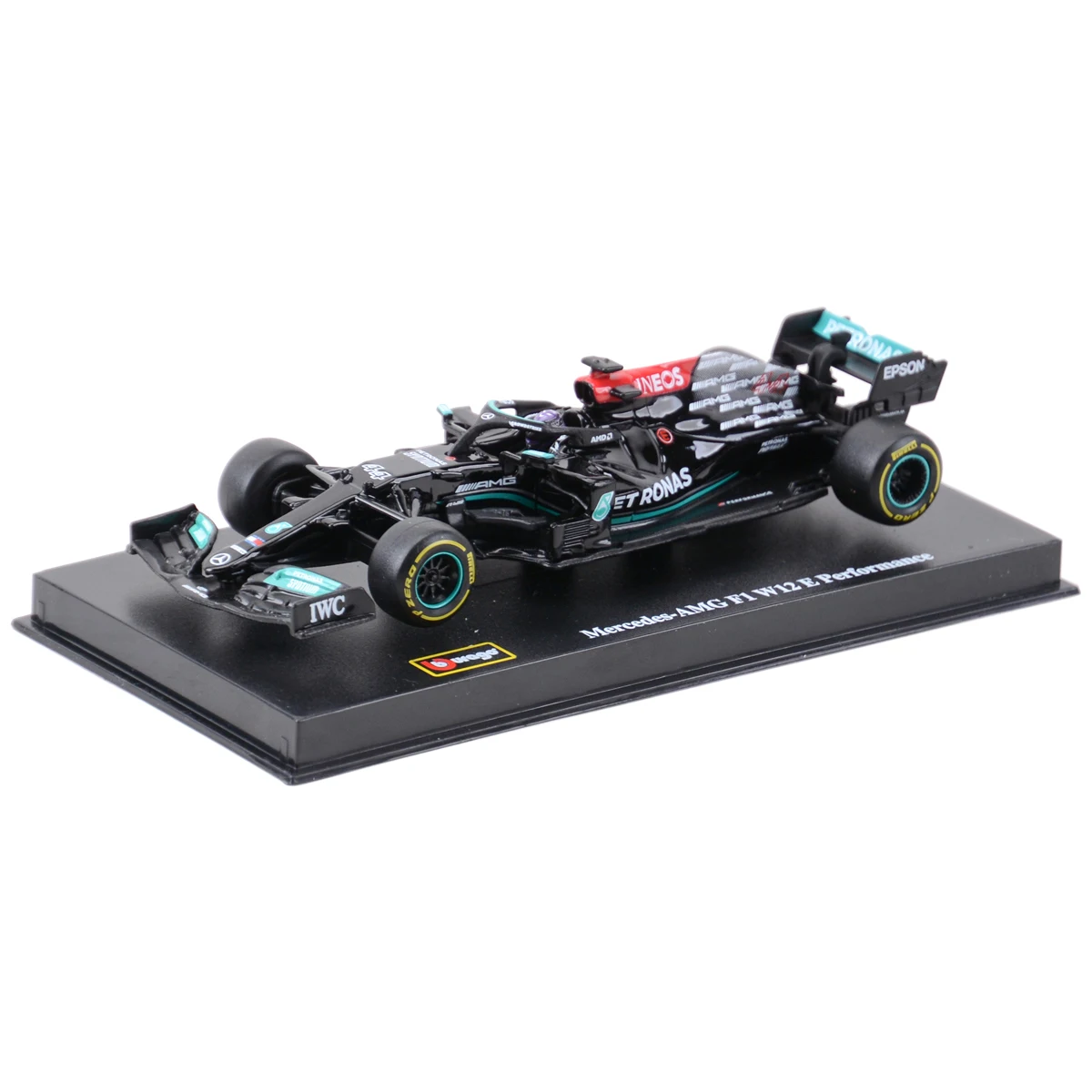 Bburago 1:43 Mercedes AMG 2021 W12 E Performance #44 Static Simulation Diecast Alloy Model F1 Racing Formula Car