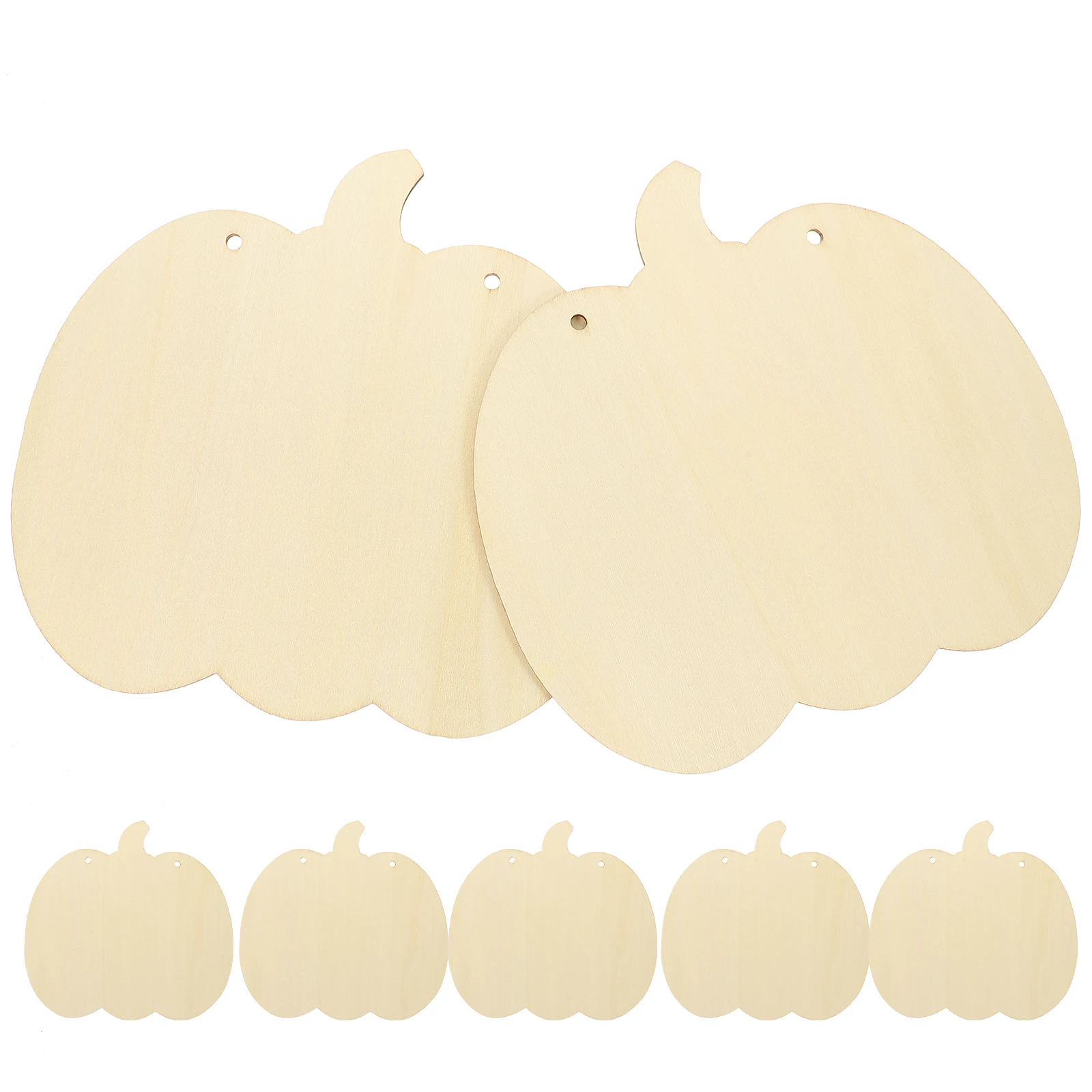 

10Pcs Unfinished Wood Pumpkin Shapes DIY Craft Tags for Halloween Wedding Decorations DIY Supplies Wood Craft Wooden Ornaments
