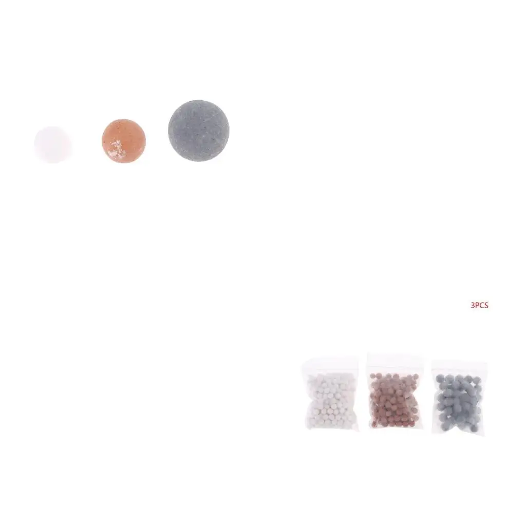 

3 Packs Purifying Stones Shower for Head Anion Mineral Beads for Dry Skin & Hair